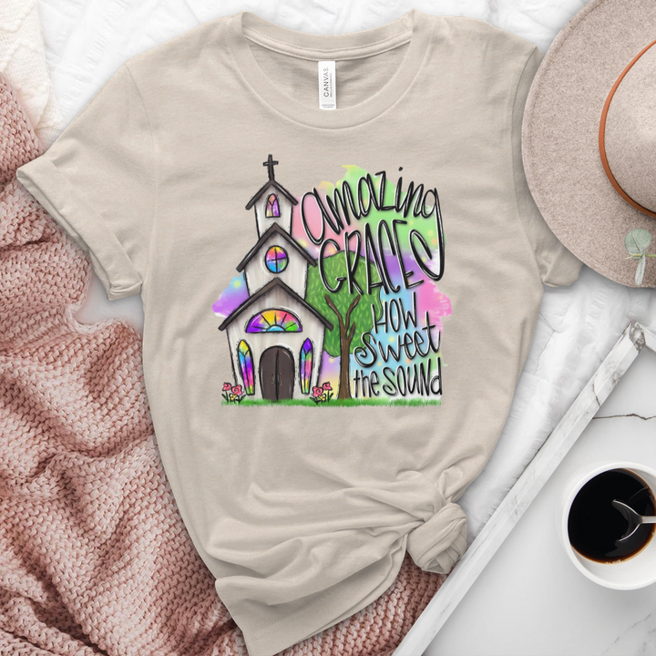 Amazing Grace Church Heathered Tee