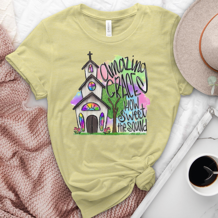 Amazing Grace Church Heathered Tee