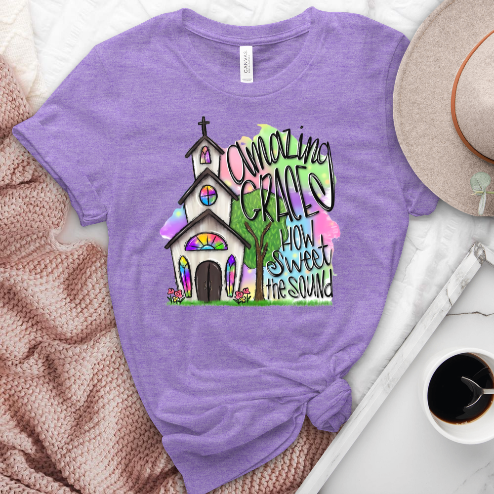 Amazing Grace Church Heathered Tee