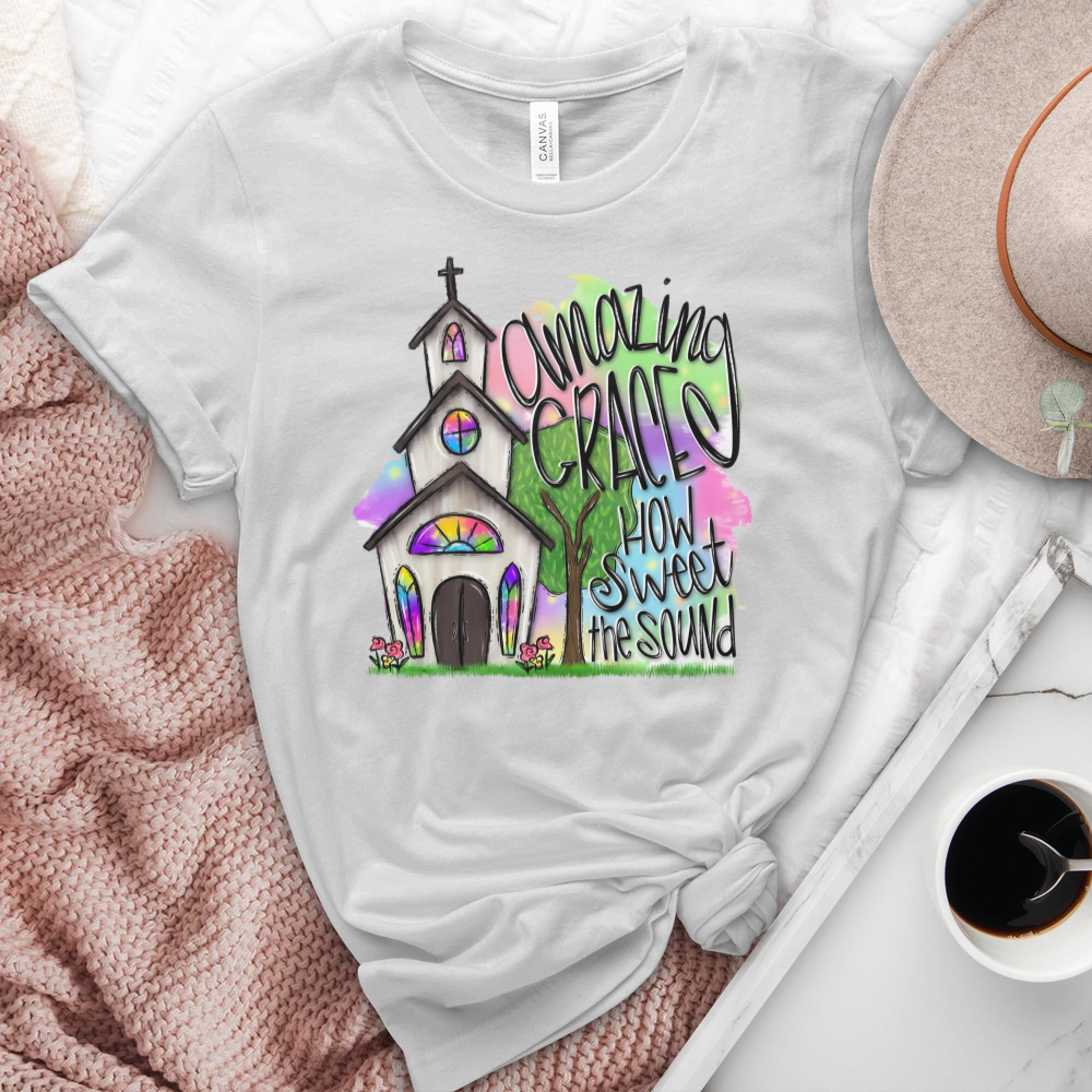 Amazing Grace Church Heathered Tee