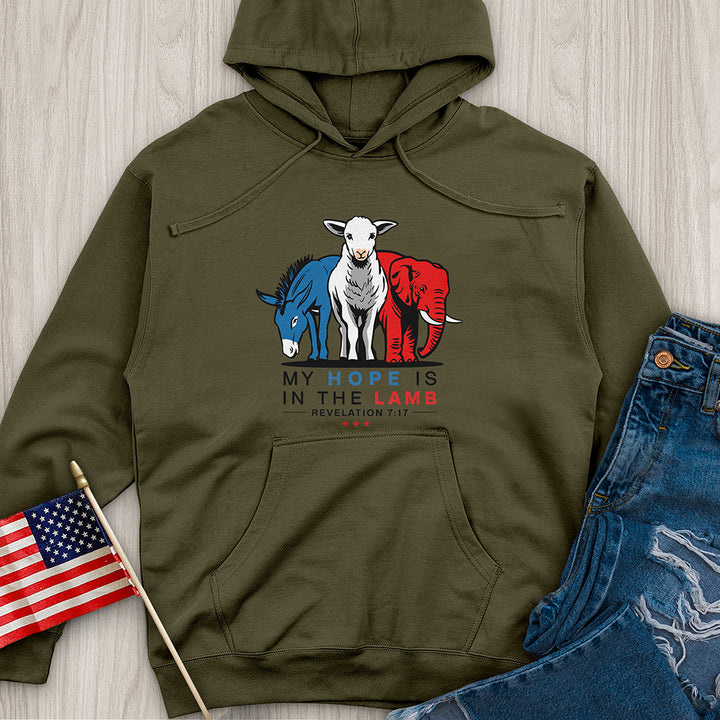 My Hope Is In The Lamb Midweight Hooded Sweatshirt