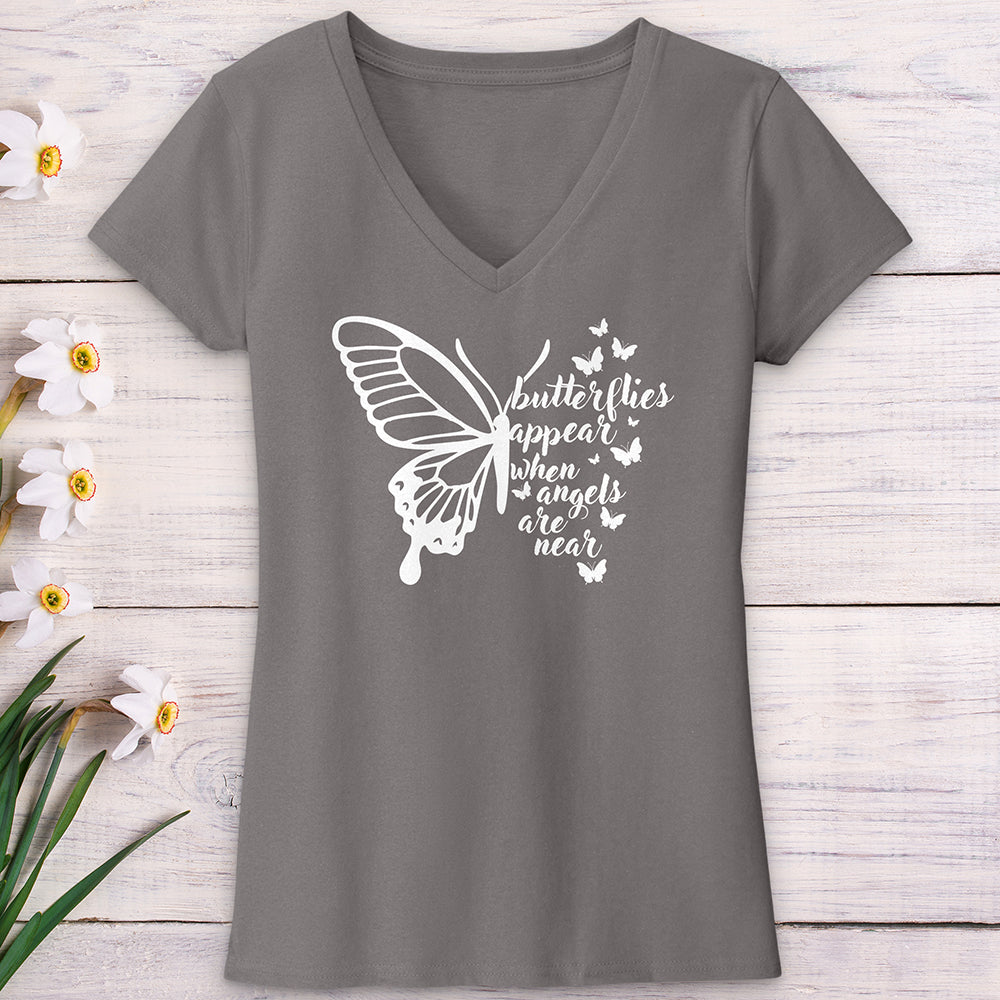 Butterflies Appear V-Neck Tee