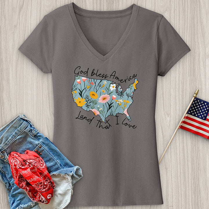 Wildflowers V-Neck Tee