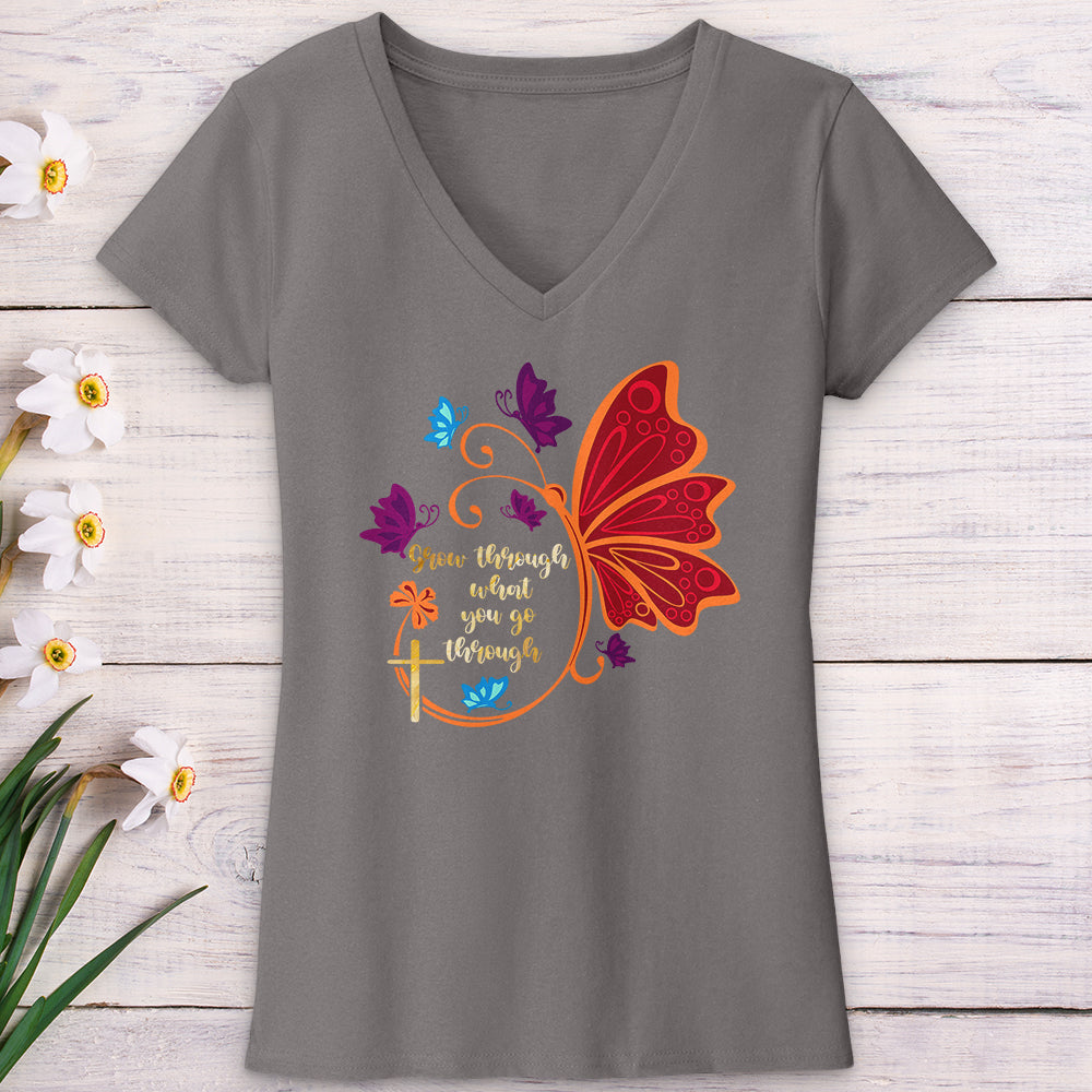 Grow Through What You Go Through V-Neck Tee