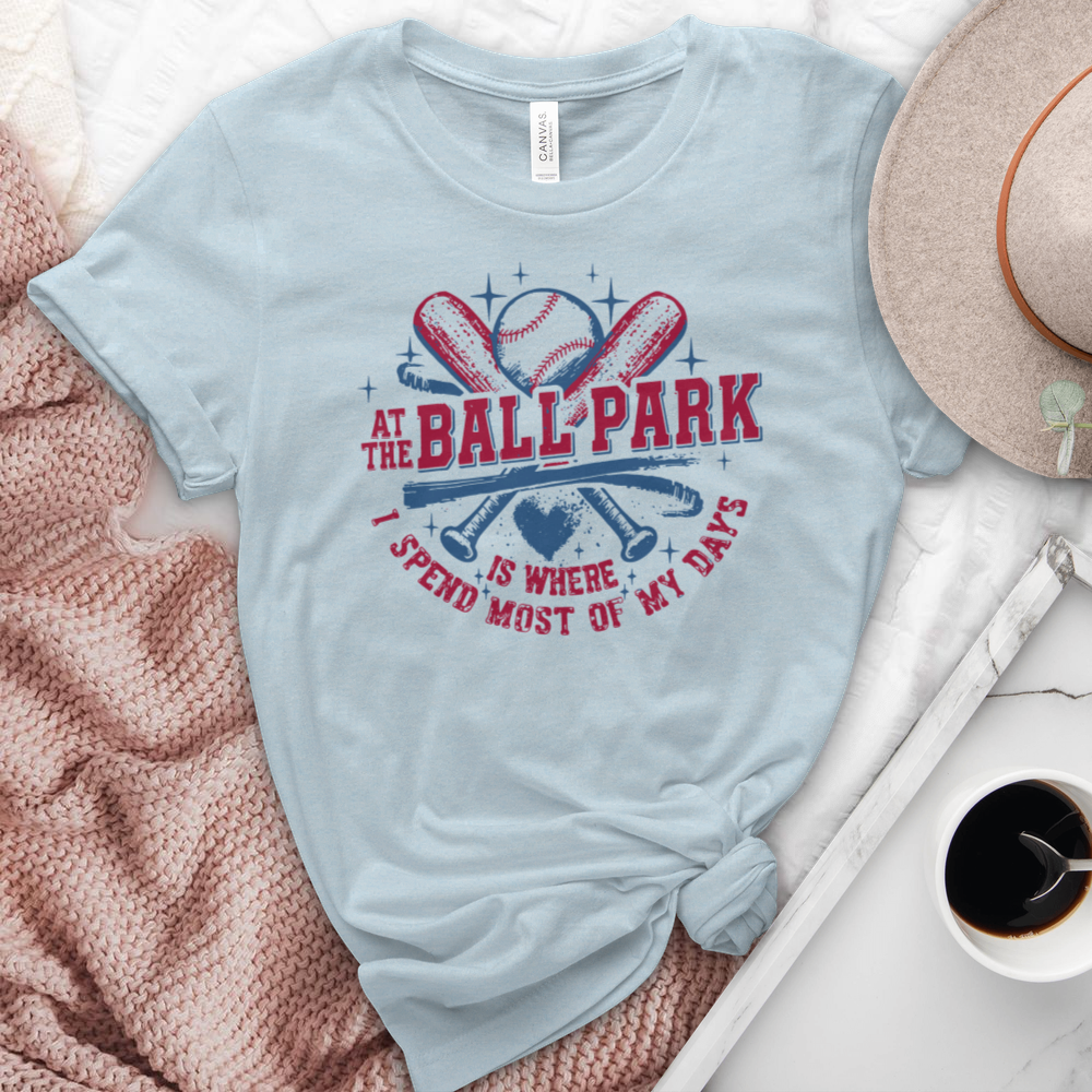 At The Ball Park Heathered Tee