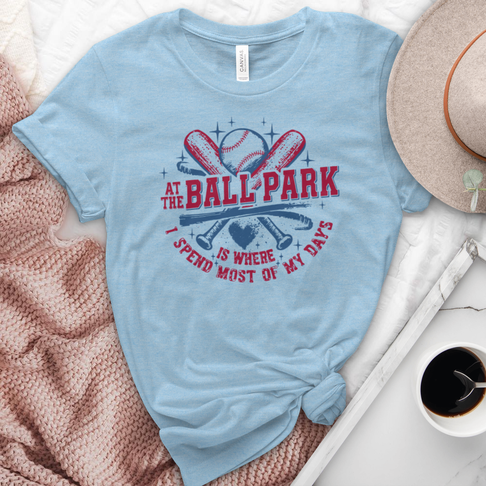 At The Ball Park Heathered Tee