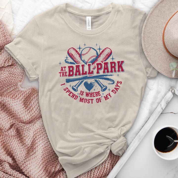 At The Ball Park Heathered Tee