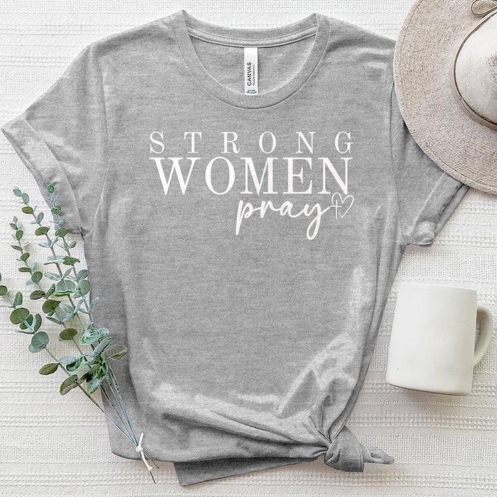 Strong Women Pray Heathered Tee