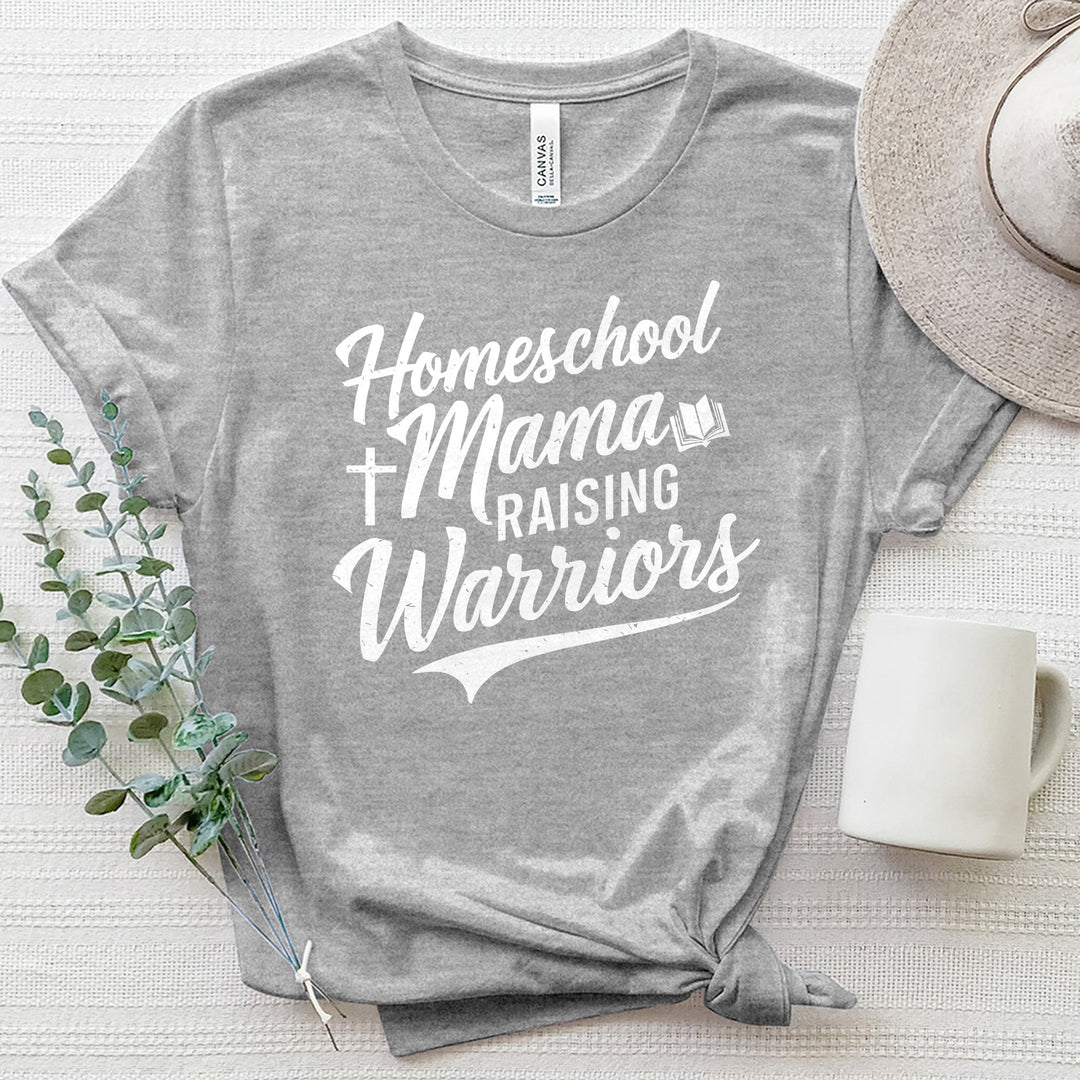 Homeschool Mama Raising Warriors Heathered Tee