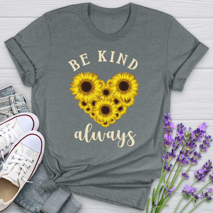 Be Kind Always Flower Heart Softstyle Tee