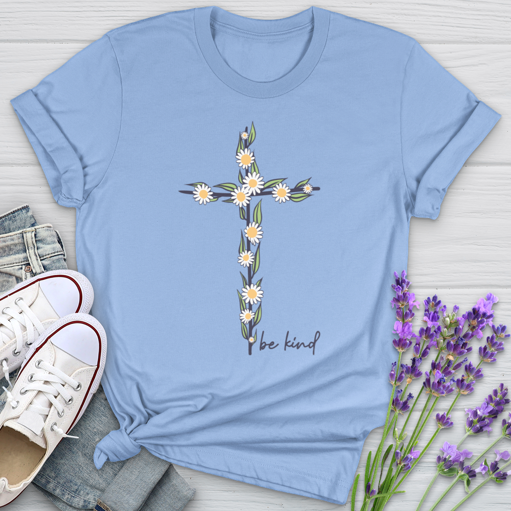 Be Kind Floral Cross Softstyle Tee