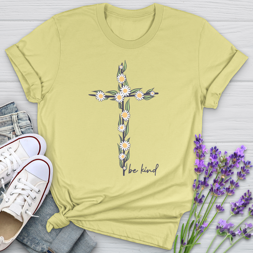 Be Kind Floral Cross Softstyle Tee