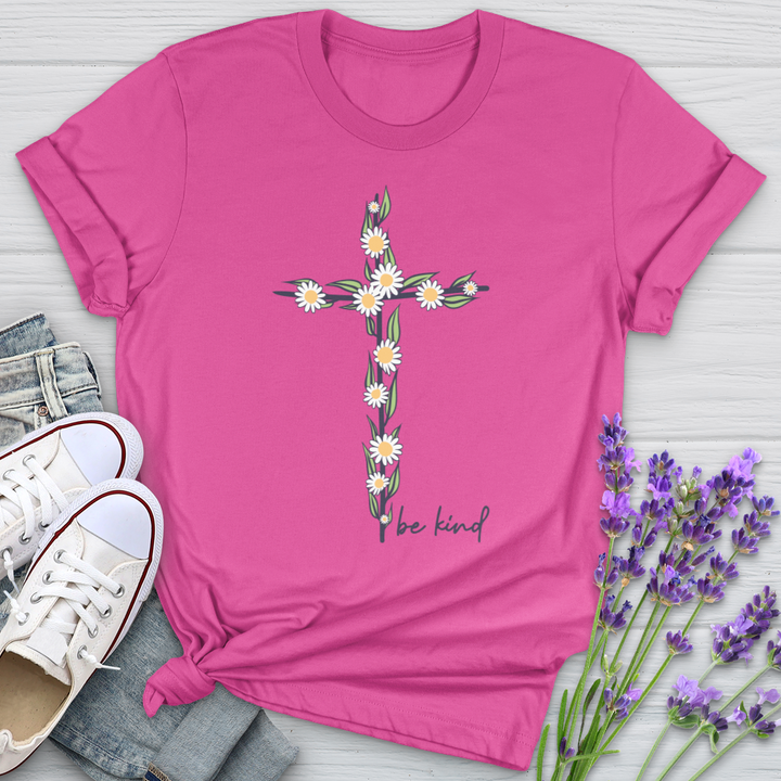 Be Kind Floral Cross Softstyle Tee