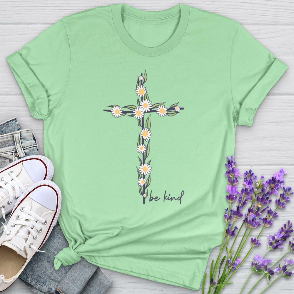 Be Kind Floral Cross Softstyle Tee