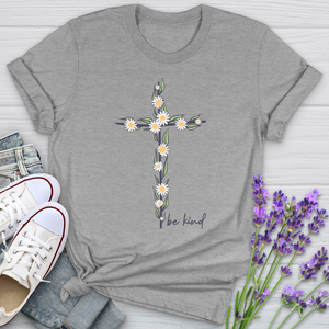 Be Kind Floral Cross Softstyle Tee