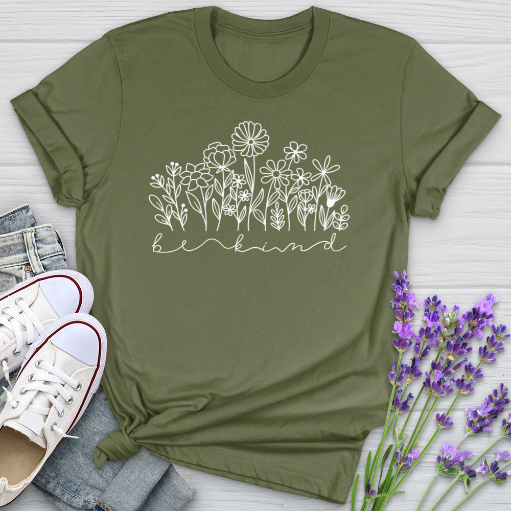 Be Kind Garden Flowers Softstyle Tee