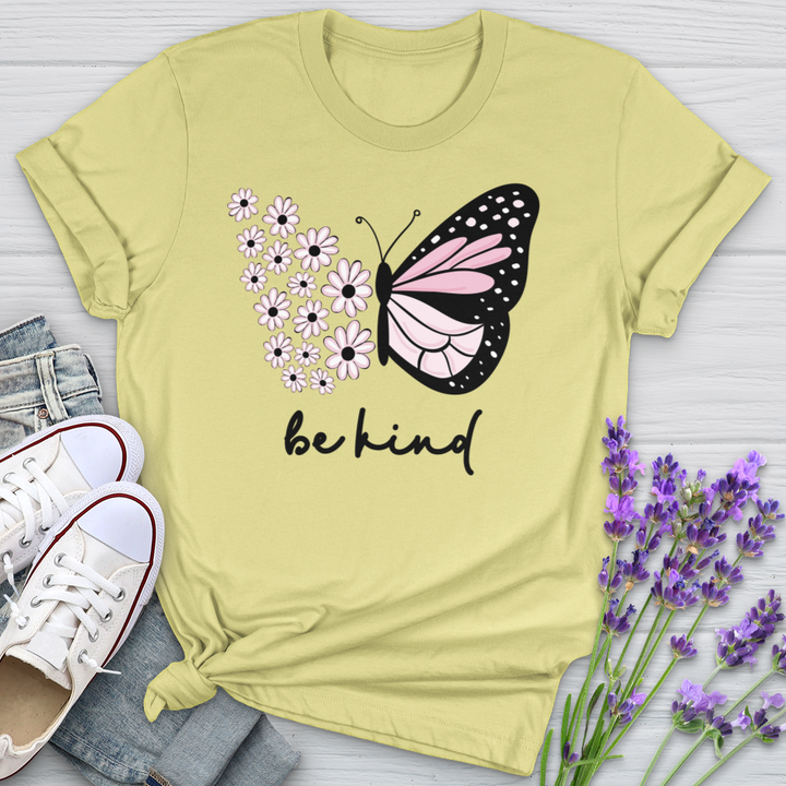 Be Kind Sunflower Butterfly Softstyle Tee