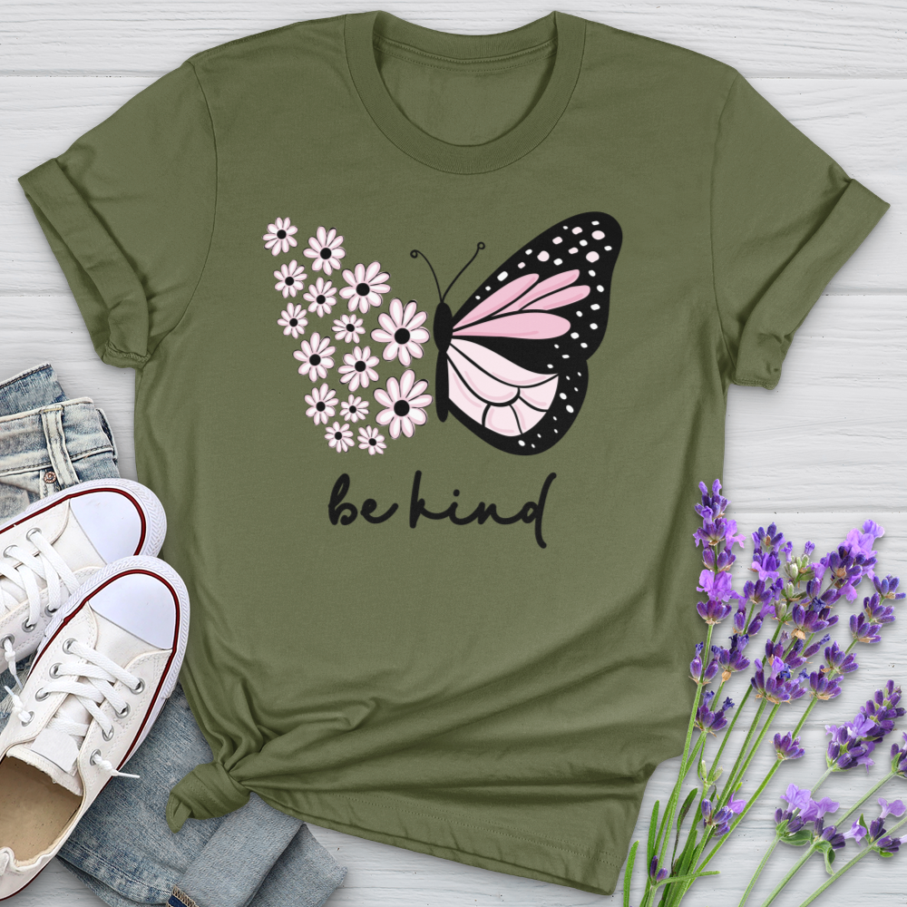 Be Kind Sunflower Butterfly Softstyle Tee