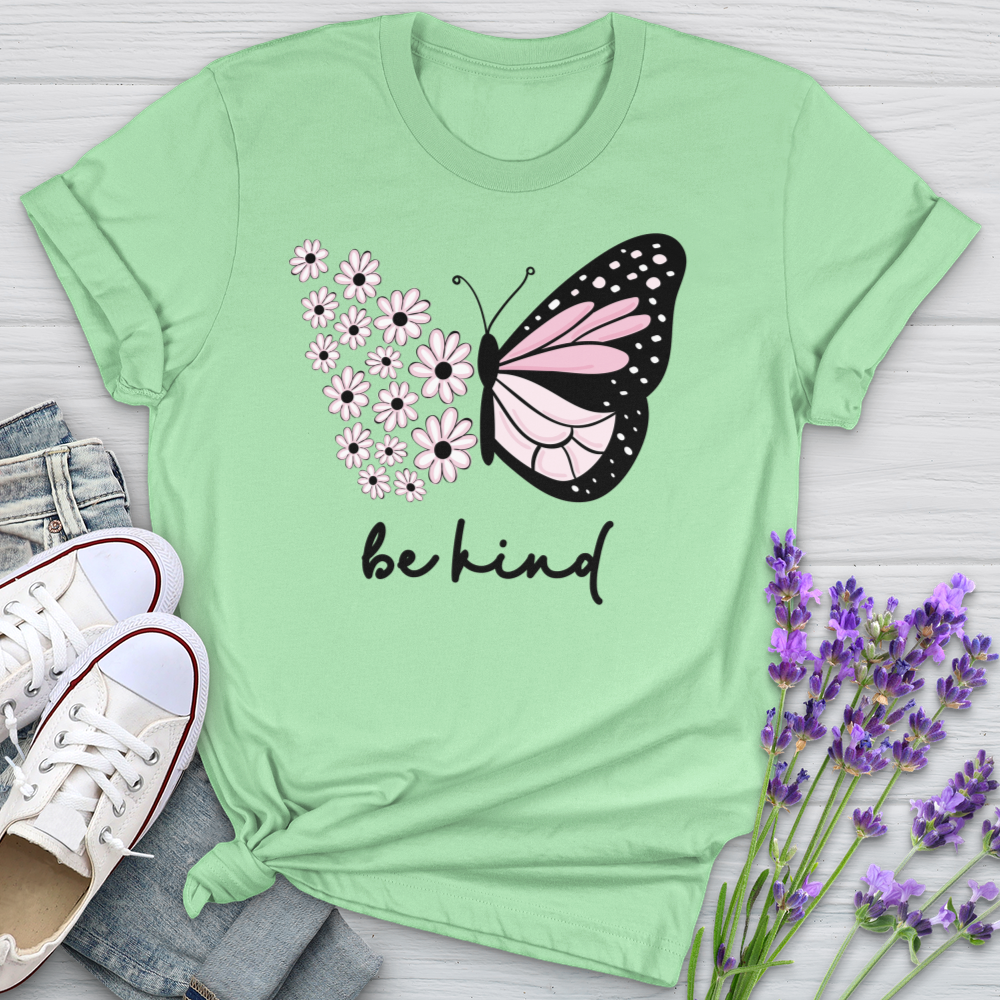 Be Kind Sunflower Butterfly Softstyle Tee