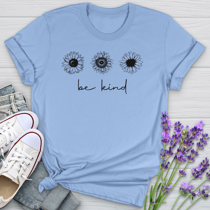 Be Kind Sunflower Pattern Softstyle Tee