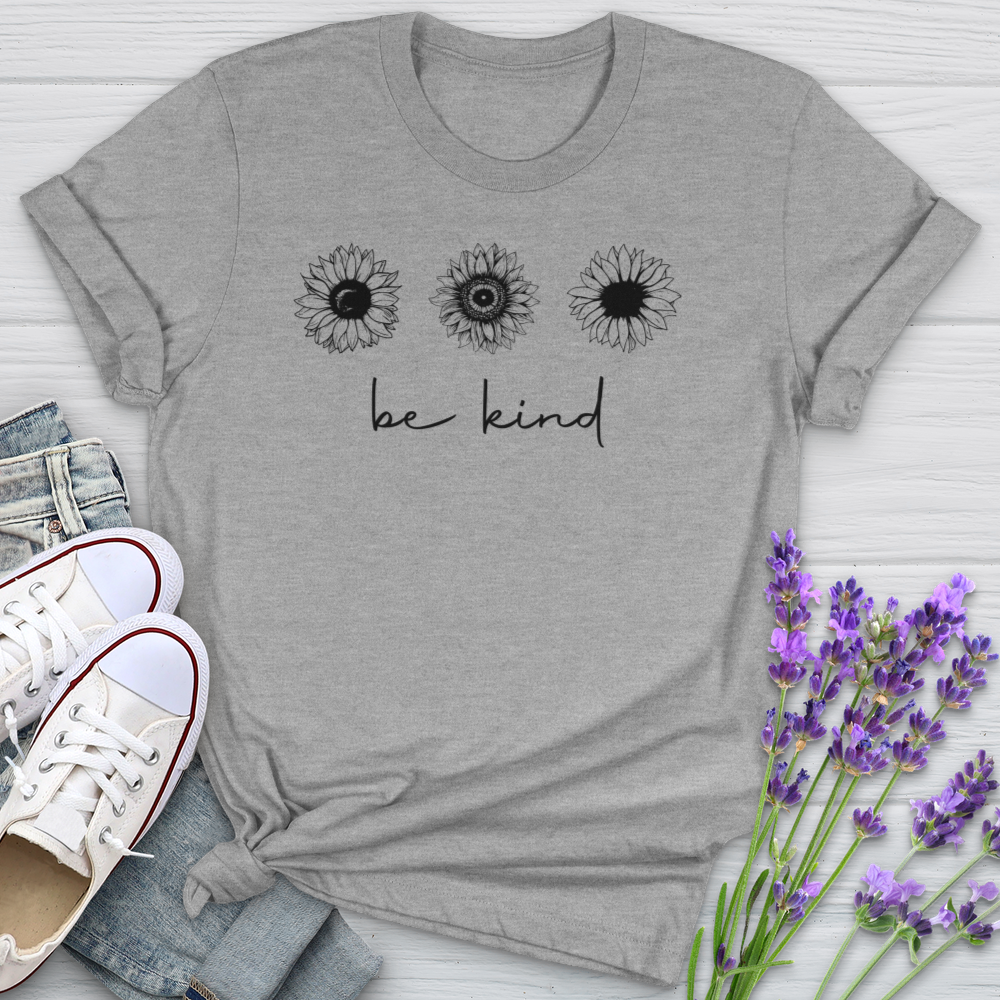 Be Kind Sunflower Pattern Softstyle Tee