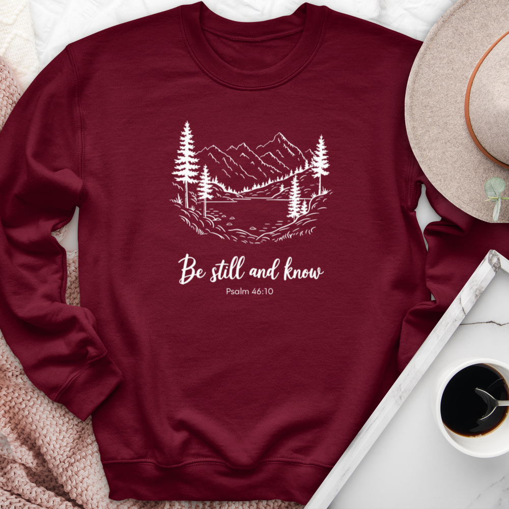 Be Still & Know Peaceful Scenery Crewneck