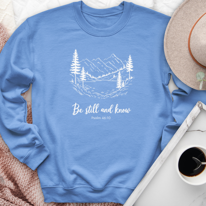 Be Still & Know Peaceful Scenery Crewneck