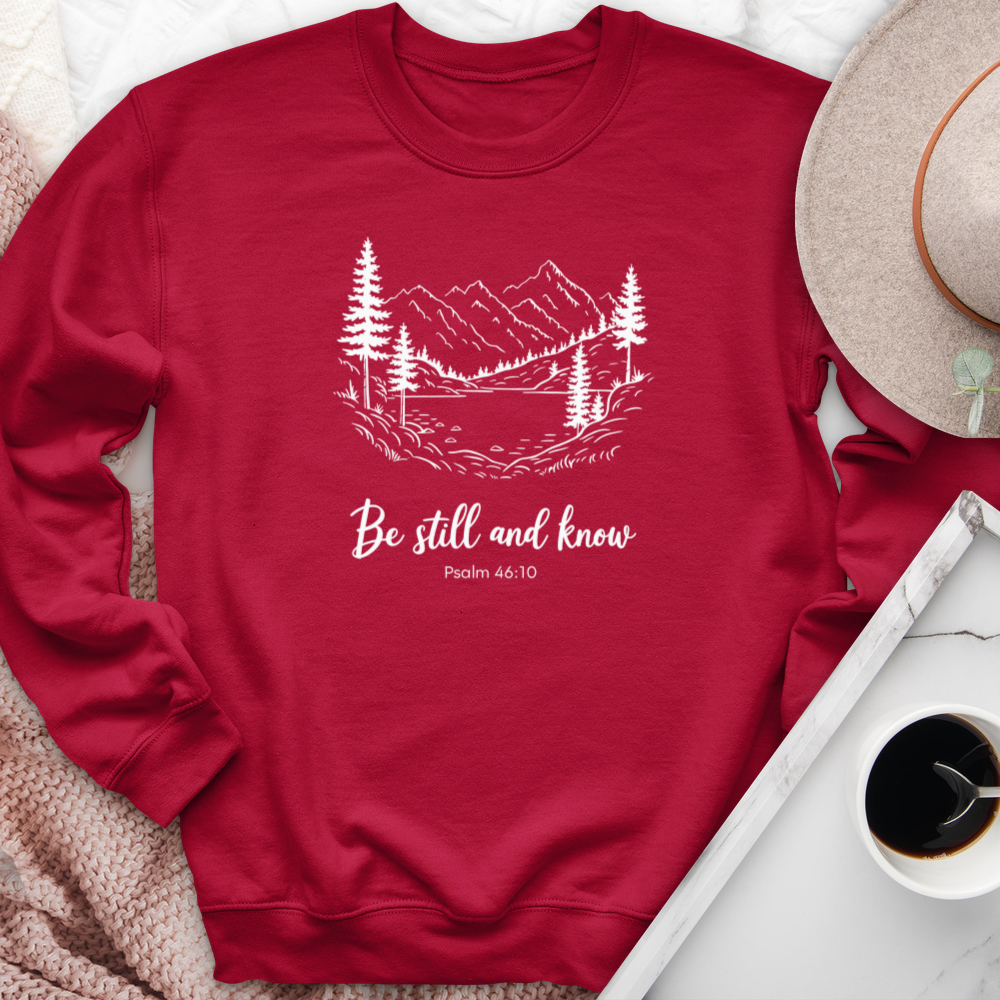 Be Still & Know Peaceful Scenery Crewneck