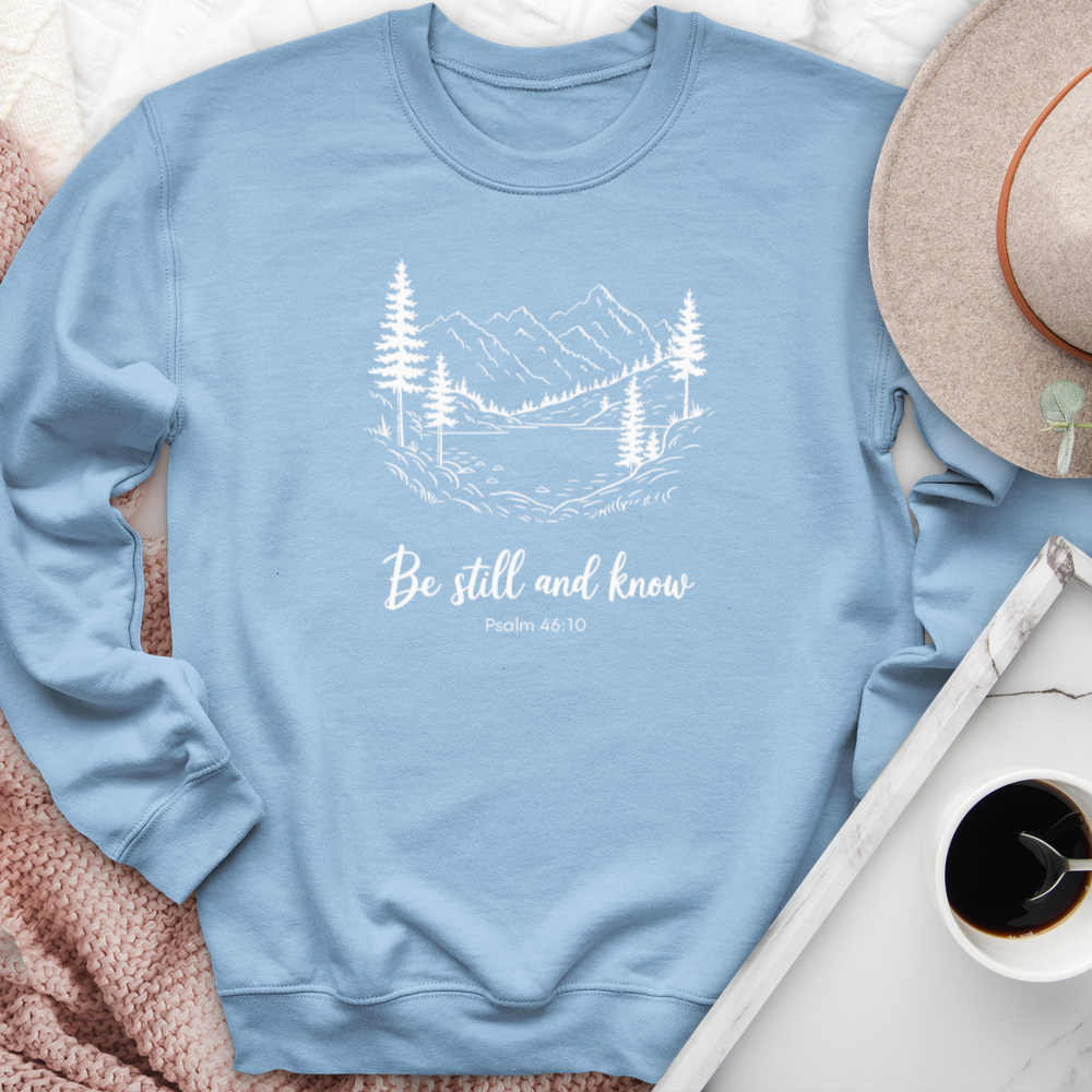 Be Still & Know Peaceful Scenery Crewneck