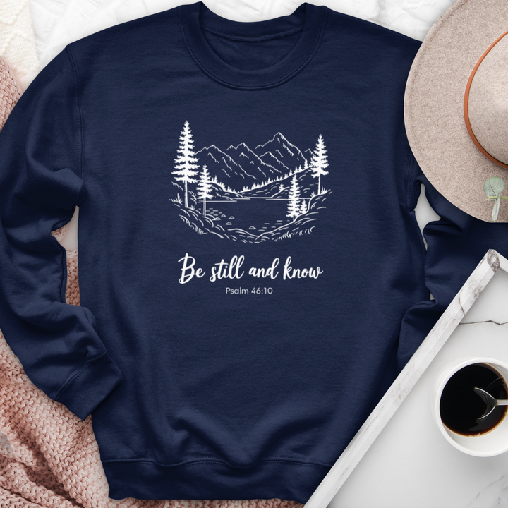 Be Still & Know Peaceful Scenery Crewneck