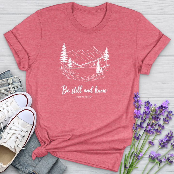 Be Still & Know Peaceful Scenery Softstyle Tee