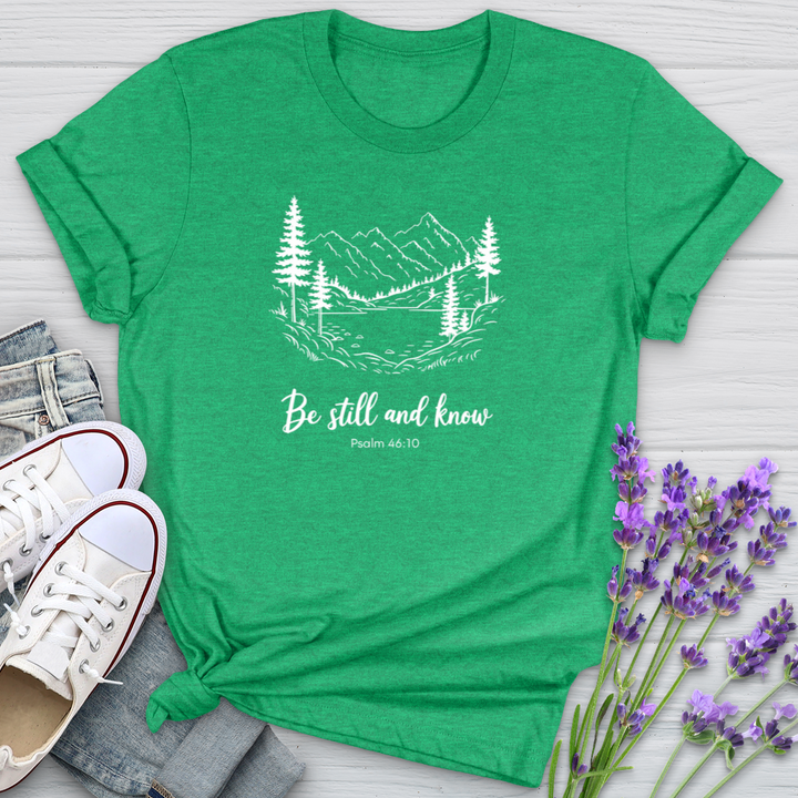 Be Still & Know Peaceful Scenery Softstyle Tee