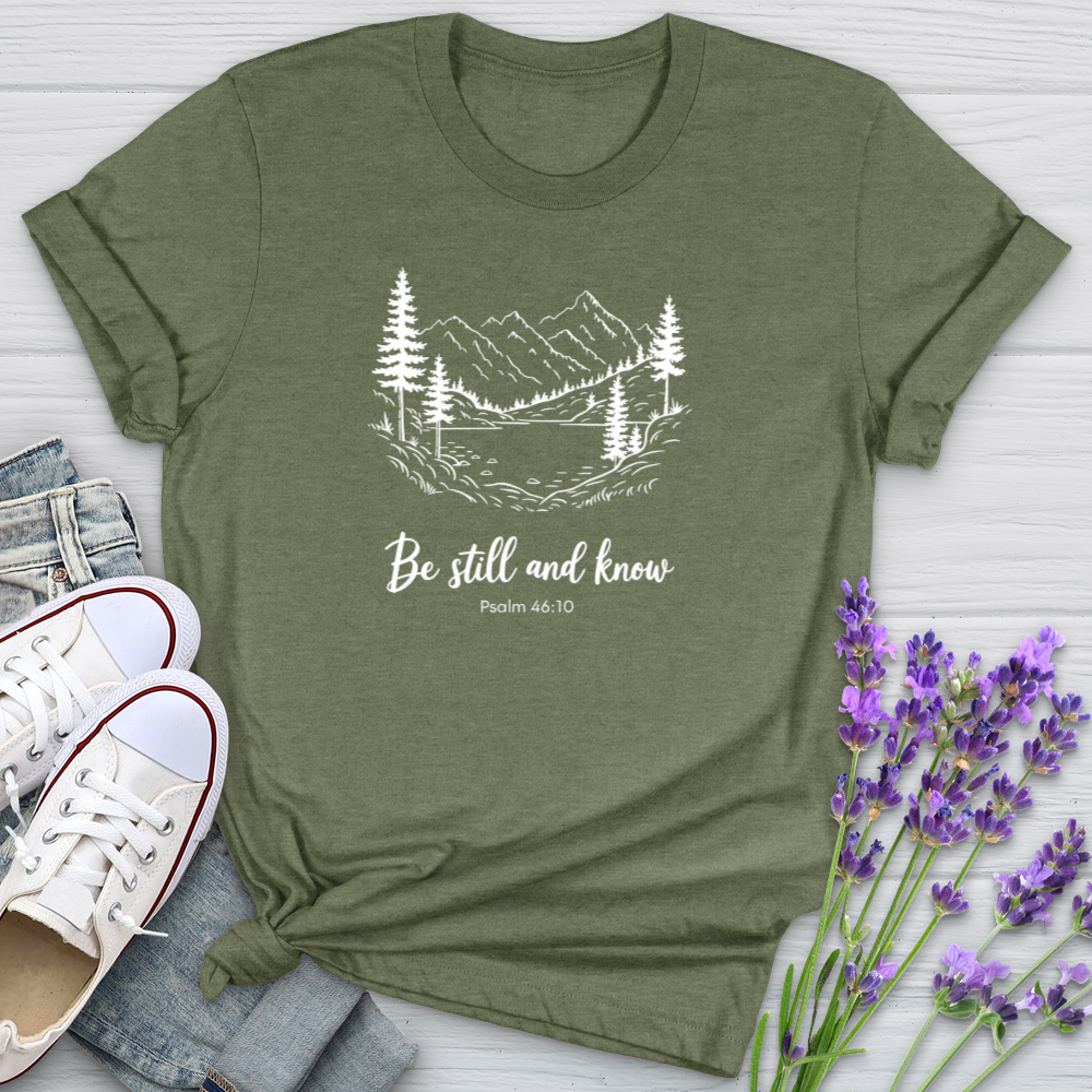 Be Still & Know Peaceful Scenery Softstyle Tee