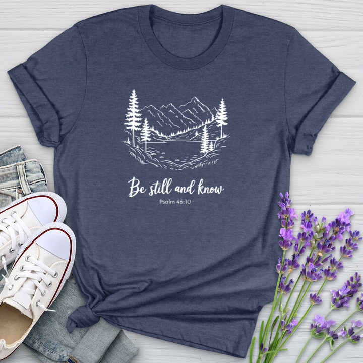 Be Still & Know Peaceful Scenery Softstyle Tee