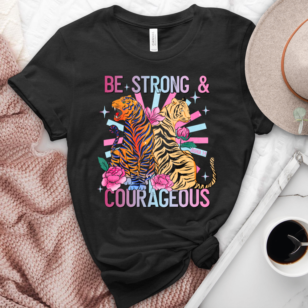 Be Strong & Courageous Heathered Tee