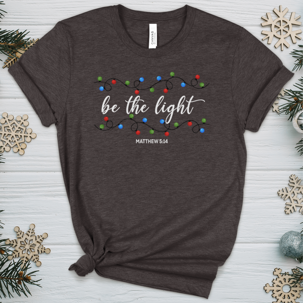 Be the Light Christmas Heathered Tee