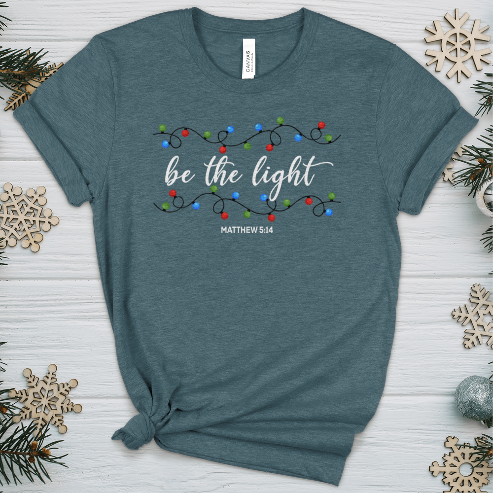 Be the Light Christmas Heathered Tee