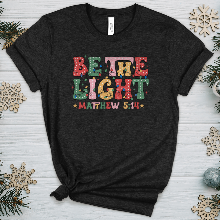 Be the Light Christmas Lights Heathered Tee