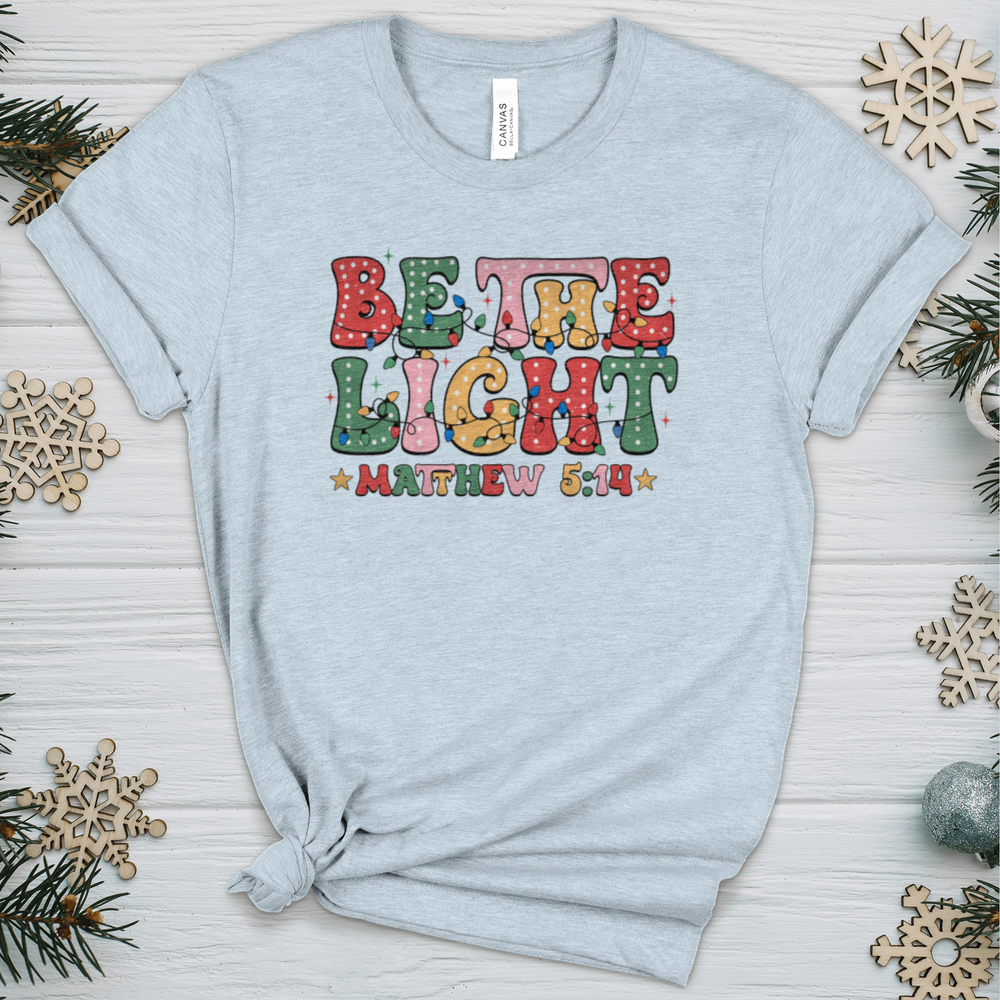 Be the Light Christmas Lights Heathered Tee