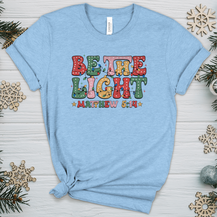 Be the Light Christmas Lights Heathered Tee