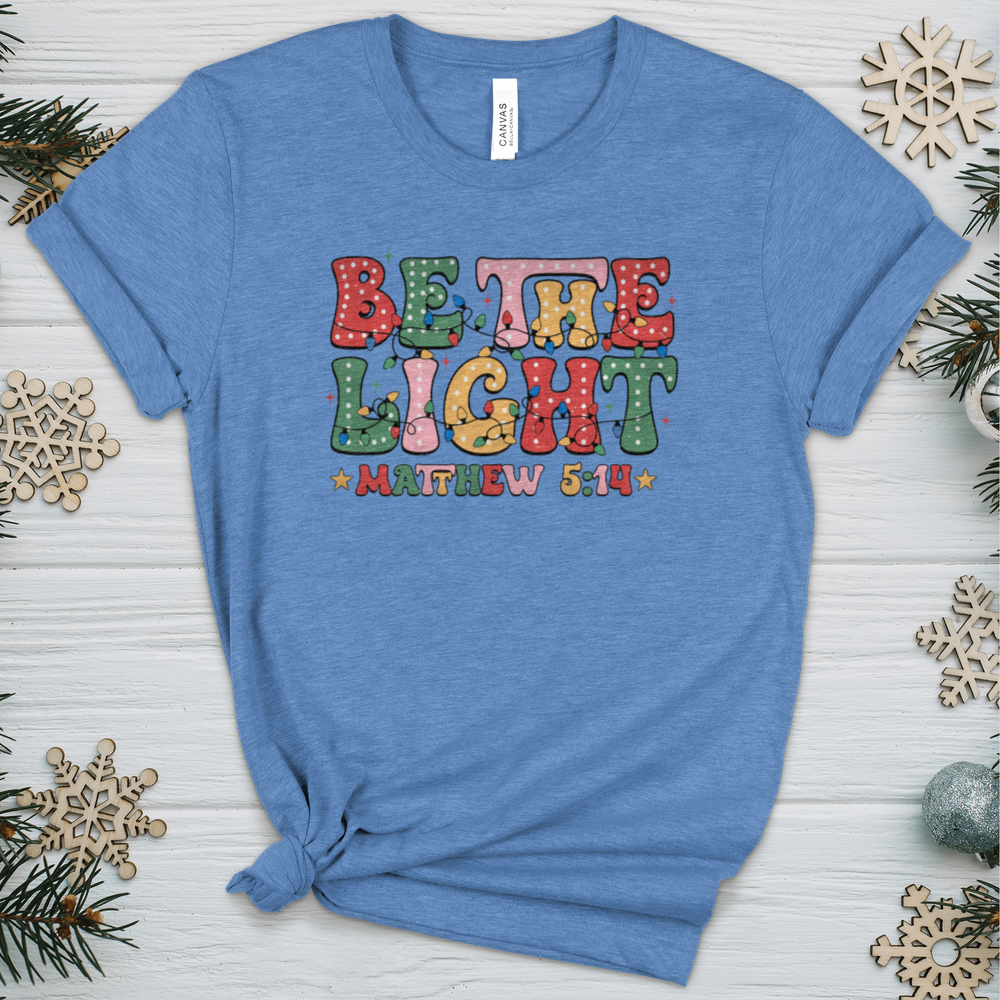 Be the Light Christmas Lights Heathered Tee