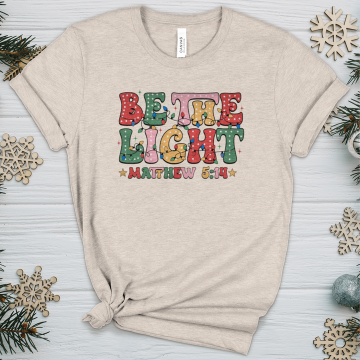 Be the Light Christmas Lights Heathered Tee