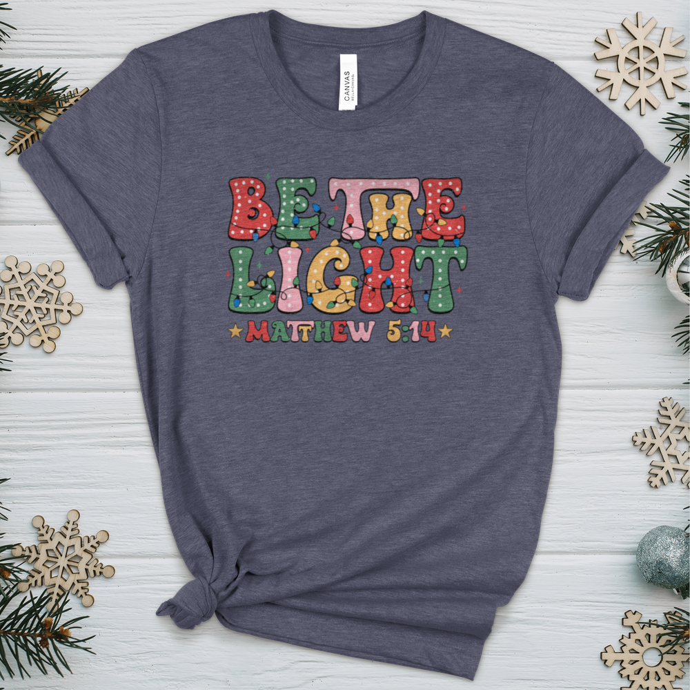 Be the Light Christmas Lights Heathered Tee