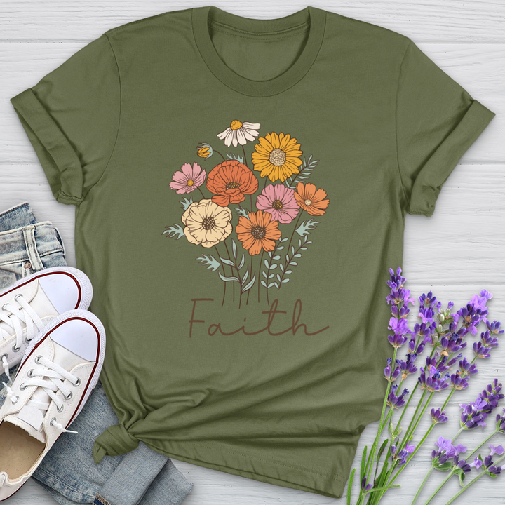 Because He Flower Patch Softstyle Tee