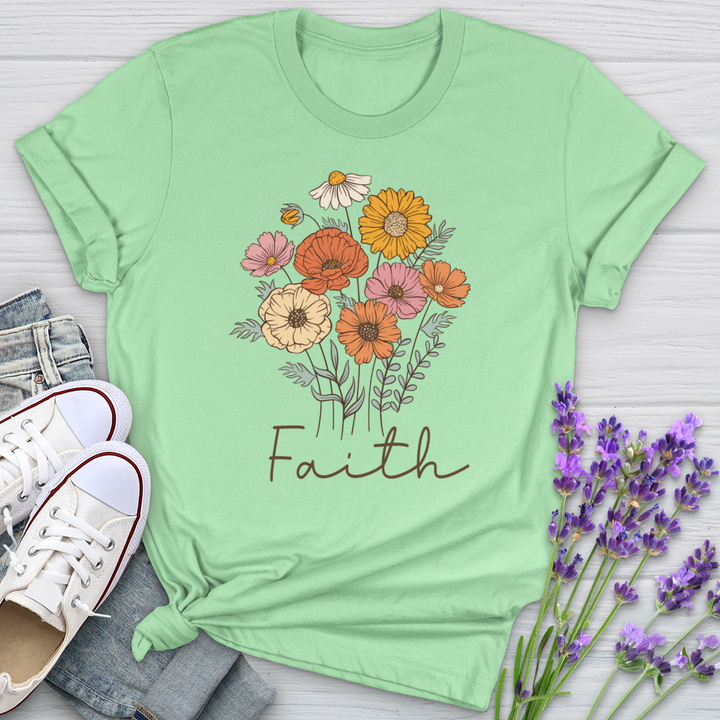 Because He Flower Patch Softstyle Tee