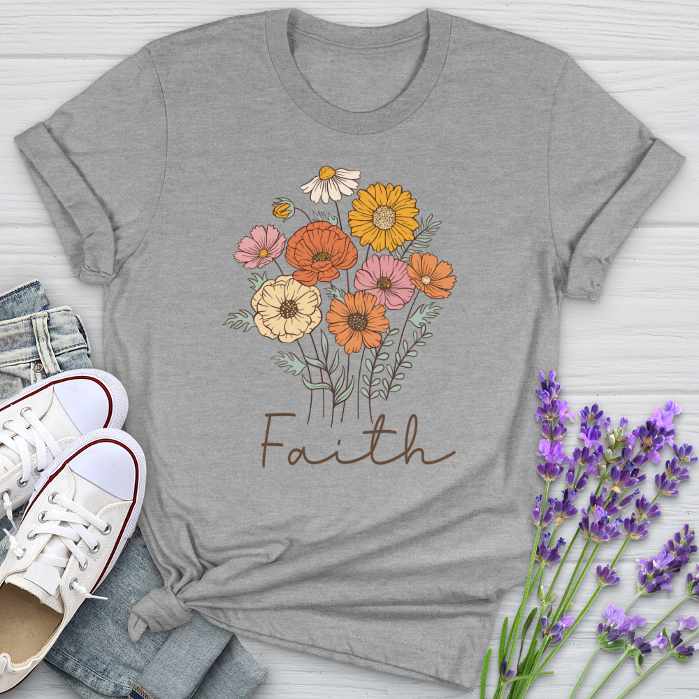 Because He Flower Patch Softstyle Tee