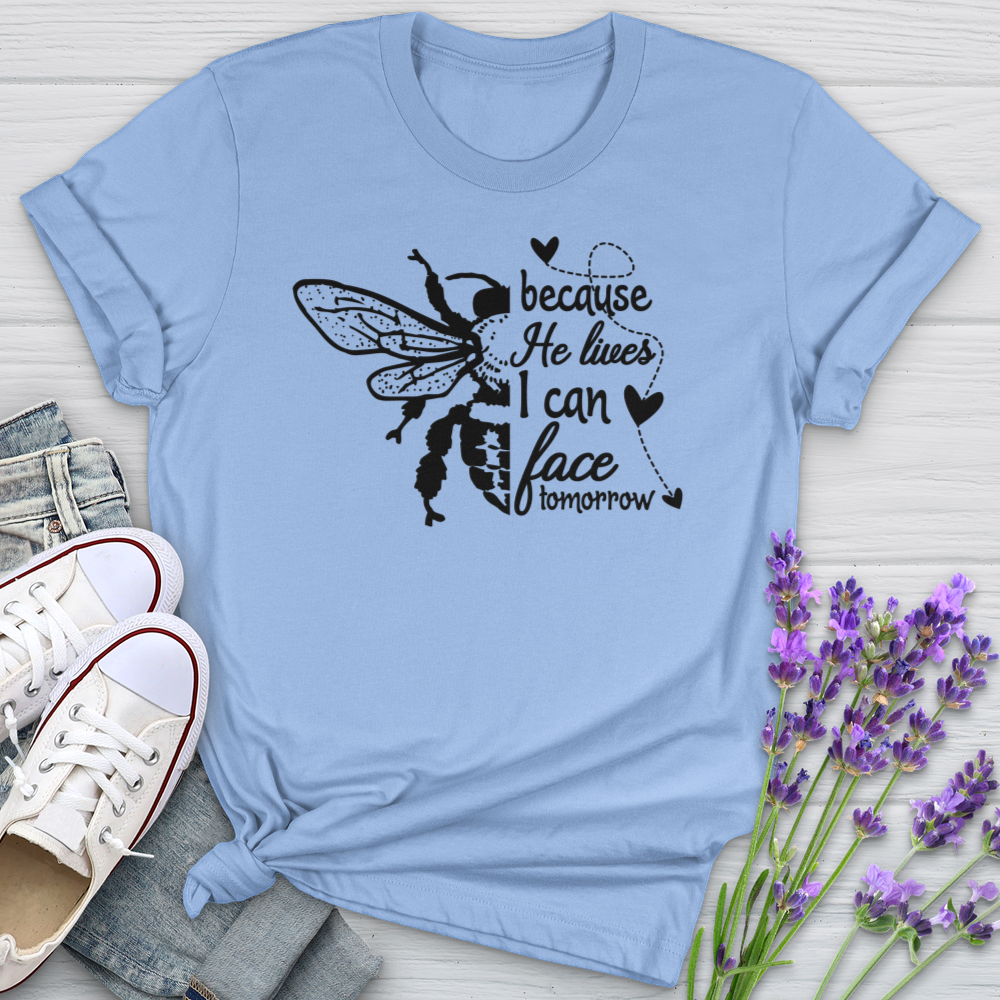 Because He Lives Bee Softstyle Tee