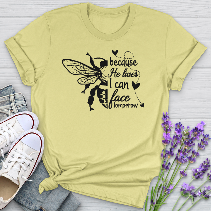 Because He Lives Bee Softstyle Tee