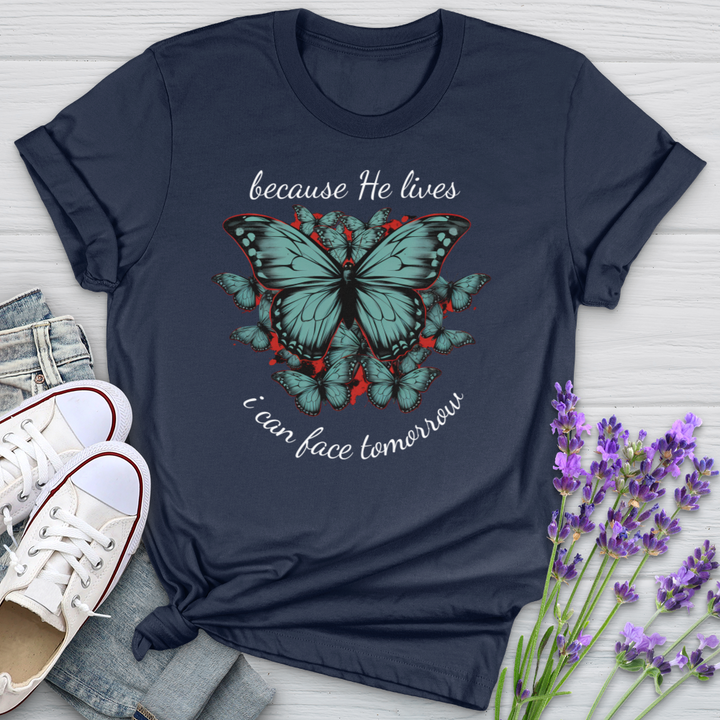 Because he lives Butterflies Softstyle Tee