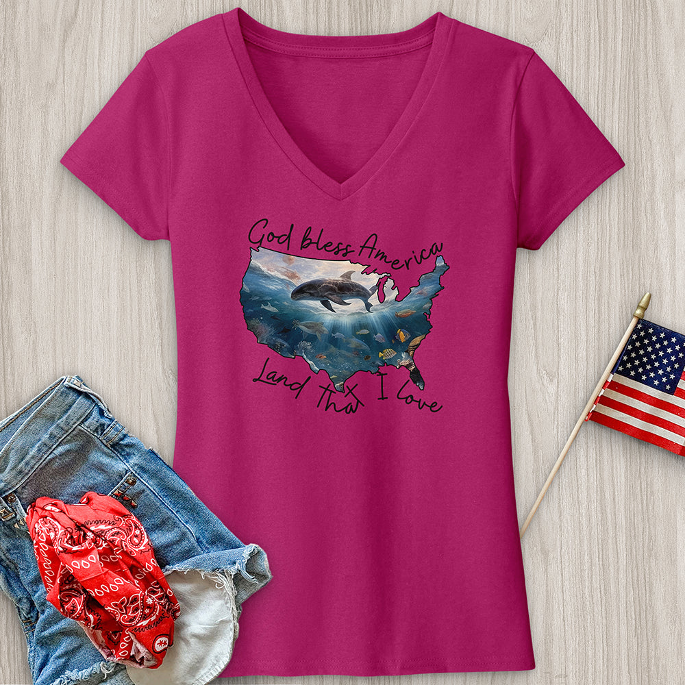 Ocean With Animals In It 2 V-Neck Tee